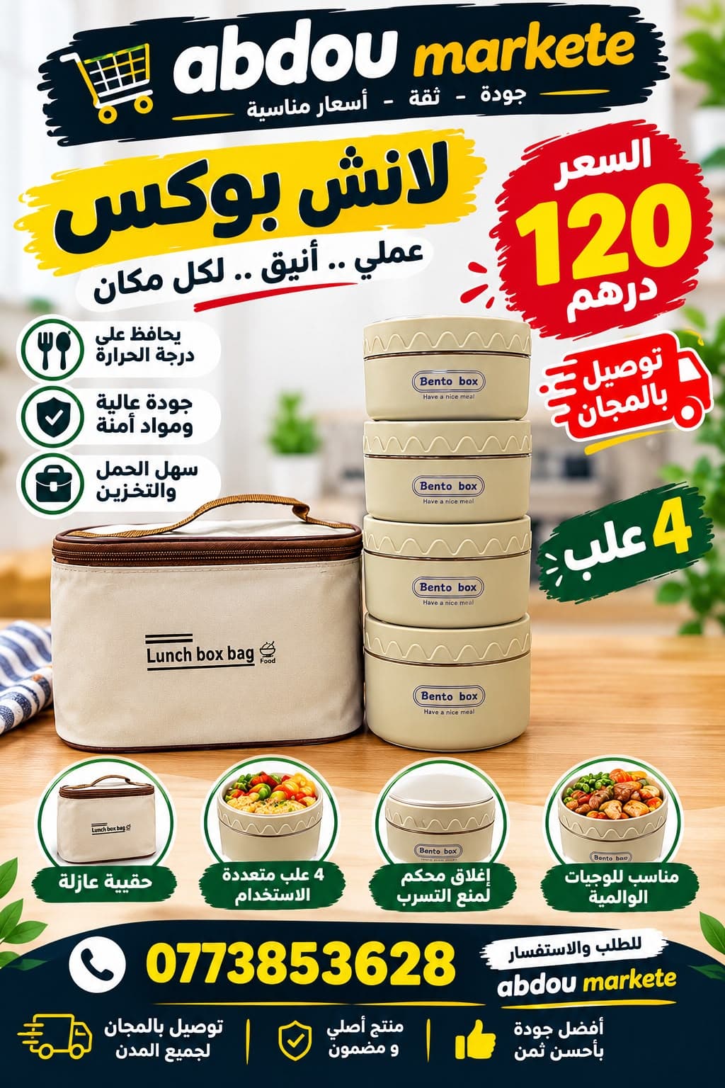 Bento Box Set with Thermal Bag